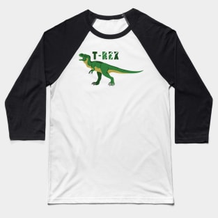 Green T-rex Baseball T-Shirt